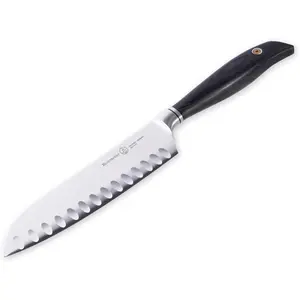 Messermeister Blacksmith Santoku Knife with Kullens / 6.5”