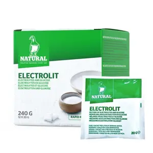 Natural Brand Electrolit Natural Essential Electrolytes with Glucose for Pigeons 240g 12 Sachets 20g Each Rapid Rehydration Solution
