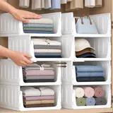 Lifewit Large Stackable Closet Organizers & Storage Bins for Clothes, Sweaters & Pants, Space-Saving Shelf Organizers for Bedroom, Dorm, RV & Pantry