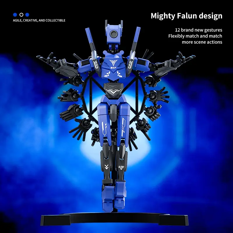 Cool Mecha Soldier Figure Building Kit, Magnetic Building Set, Multi-Jointed Action Gestures Doll Toy, DIY Assembly Mechanical Model, Stress Relief Handmade Figurine, DIY Collectible Model, Action Figures
