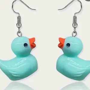 BLUE DUCK EARRINGS