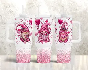 Cute Valentine 40oz Tumbler, 40oz Quencher Tumbler, Gnome Valentine Xoxo 40oz 40 oz Tumbler, Cool Tumbler, Thanks Giving Gift, Chritsmas Tumbler