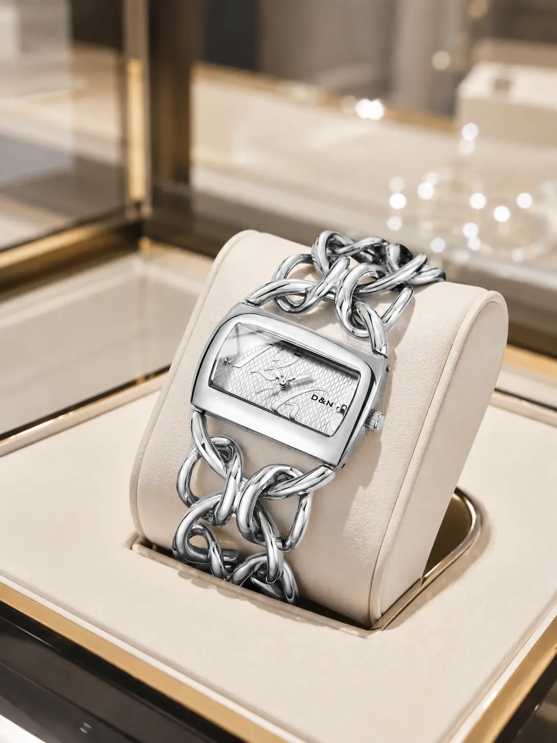 Women's Silver Iced Out Diamond Watch Luxury Bling Quartz Wrist Watch Waterproof Fashion Bracelet Watch Gift for Women