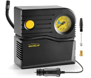 Car Tire Inflator Portable Air Compressor for Car Tires Windgallop 12v Analog Tire Pump Car Air Pump with Pressure Gauge Valve Adaptors for Bike Automobiles Basketball Pool Toys Balloon