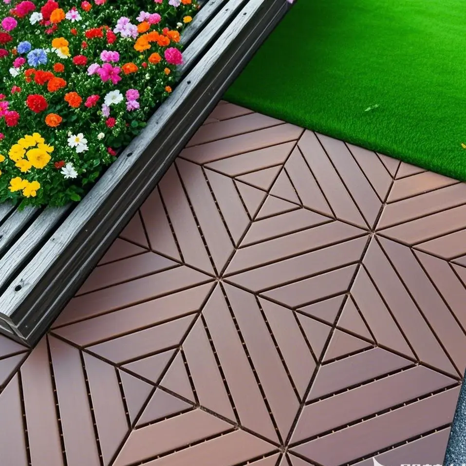 Plastic Interlocking Deck Tiles, 44-Pack 12"x12" Waterproof All-Weather Patio Pavers, Backyard Flooring for Outdoor Indoor Poolside Balcony
