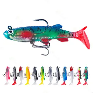 12pcs Colorful Realistic Fish Fishing Soft Lures, Fishing Lure Set, Topwater Fishing Lure, Artificial Bait for Angling, Durable and Lifelike Design, Ideal for Bass and Trout, Fishing Equipment