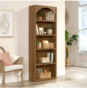 5 Shelf Bookcase, Warm Walnut