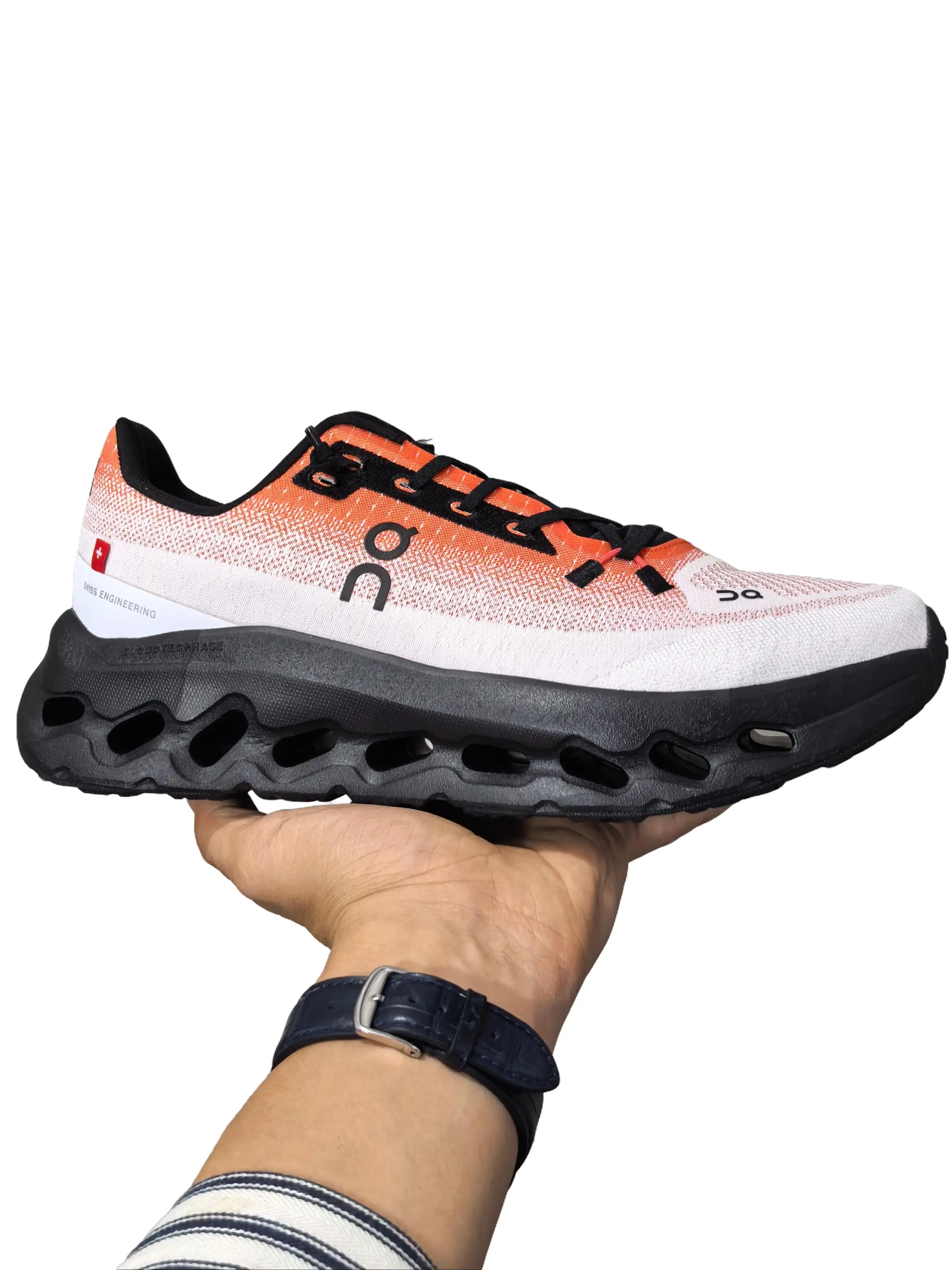 Men All Intensity Gym Hollow Sports Sneakers White Orange Black Flexible Breathable Mesh Anti Crack Stable Full Body Workout Shoes