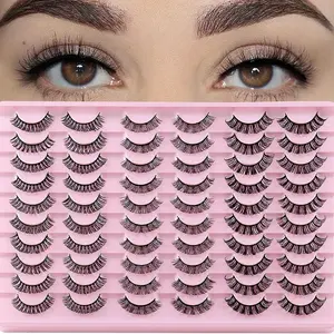 30 Pairs Wholesale Natural Russian Strip Lashes 3D Mink Dramatic False Eyelashes Eyelash Extension Cosmetic False Lashes for Daily Wear & Makeup Beginners