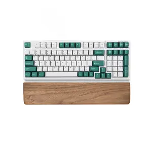 Black Walnut Solid Wood Computer Keyboard Palm Rest Wooden Wrist Rest Mouse Pad for Comfort and Style