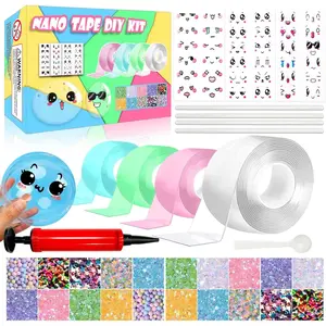 Nano Tape Bubble Kit, Nano Double Sided Adhesive Tape Bubbles, 4Pcs Nano Tape Toys Kit for Boys and Girls Party Favors and Kids Craft Fidget Toys Set