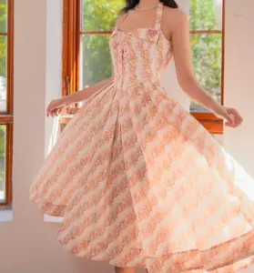 Enchanted Rose Corset Dress-LuminaVenus graduation sundress birthday birthday  maxi dress summer dresses pink dress