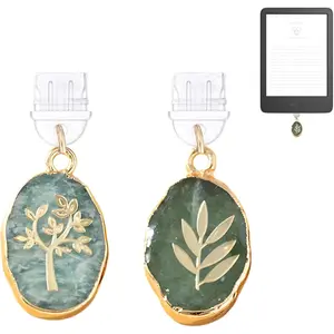 SQ-DPS001 2 Pcs Crystal Charms for Kindle,Cute Tablet and Phone Accessories USBC Dust Plug, Compatible with Kindle and Phone Type C Charging Ports