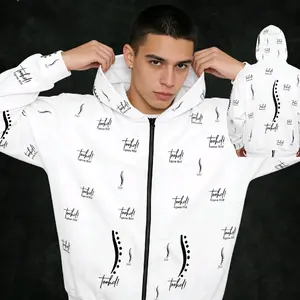 White AOP Spine First Hoodie – toohd! Streetwear, Zero Apologies