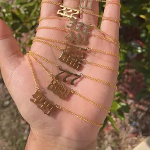 Angel Number Necklace (Gold 555)