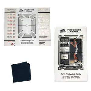 ProGuard Cards Centering Tool Kit for Grading Sports & Trading Cards 2.5x3.5in Durable Acrylic with Grid & Microfiber Cloth