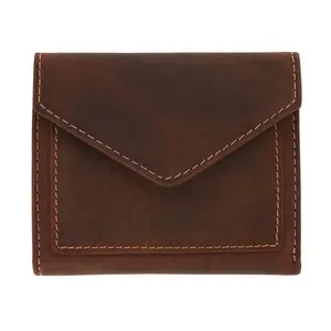 CTM Men's Leather Envelope Style Trifold Wallet