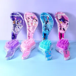 Trendy S-Shaped Transparent Tt Comb, Anti-Tangle Massage Hair Brush, Smooth Hair Comb, Plastic Beauty Hairbrush, Detangling Hairbrush for Kids