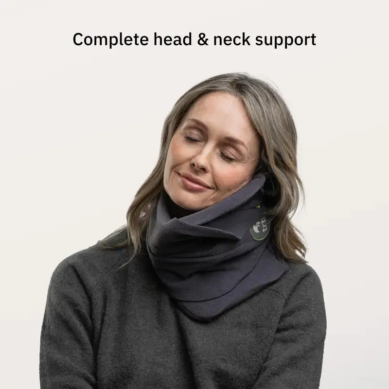 Orthopedic Memory Foam Neck Pillow for Pain Relief, Ergonomic Cervical Travel Pillow for Men and Women with Breathable Washable Cover & Storage Bag for Airplane, Car, Cervical Neck Pillow
