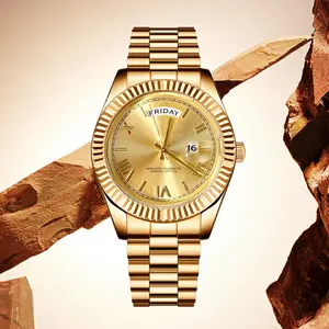 Men's Business Round Dial Quartz Watch, Date Function, With Gift Box, Fashion All-match Watch For Daily & Party, Perfect Gift