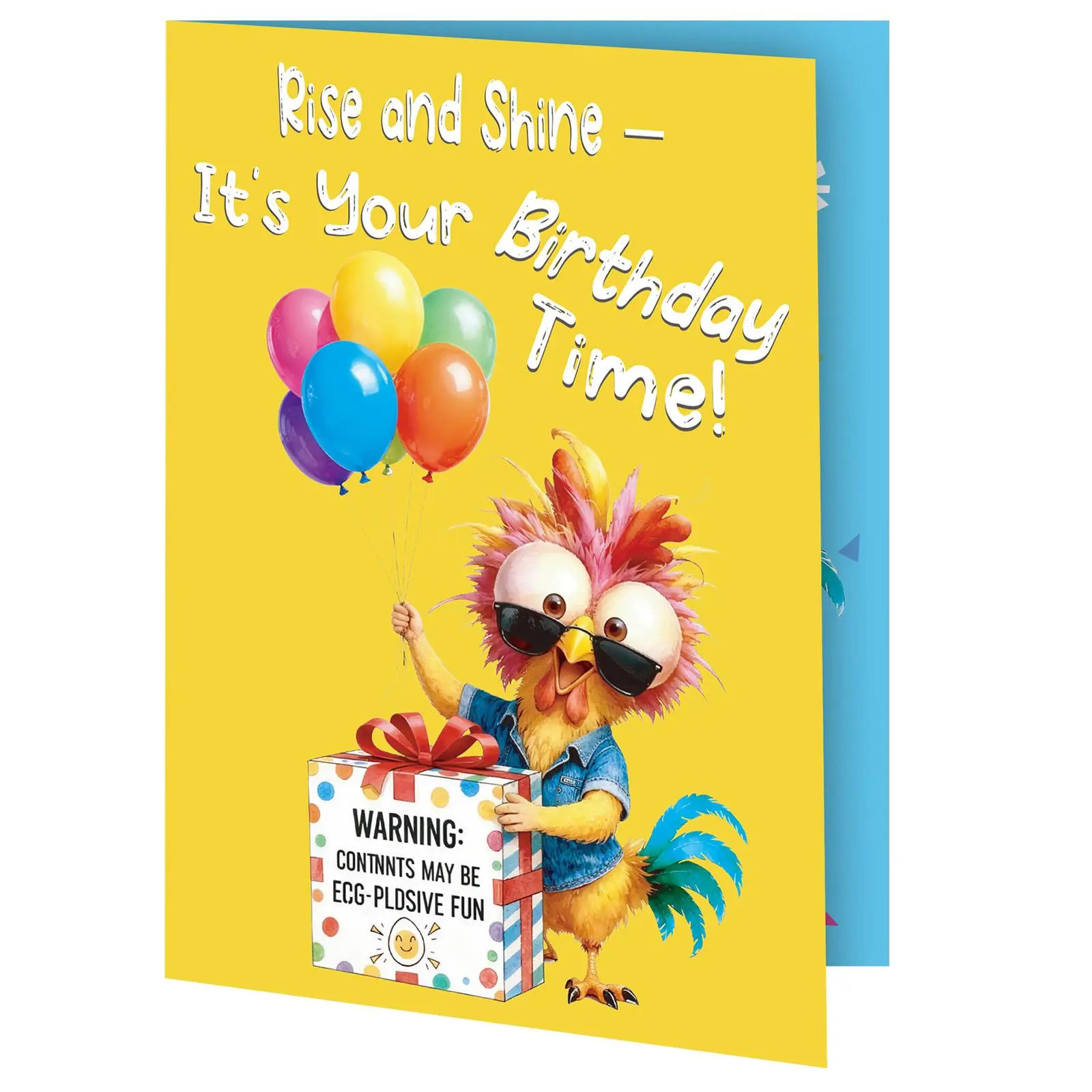 Cowboy Chicken Birthday Cards, Funny Birthday Card for Men Women Kids, MUSICAL & SHAKING Interactive Greeting Card with Envelope, Unique Hilarious Birthday Gift Durable Cardstock