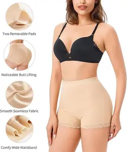Women Butt Lifter Padded Lace Shapewear Thicker Butt Enhancer Control Panties Seamless Fake Buttock Underwear