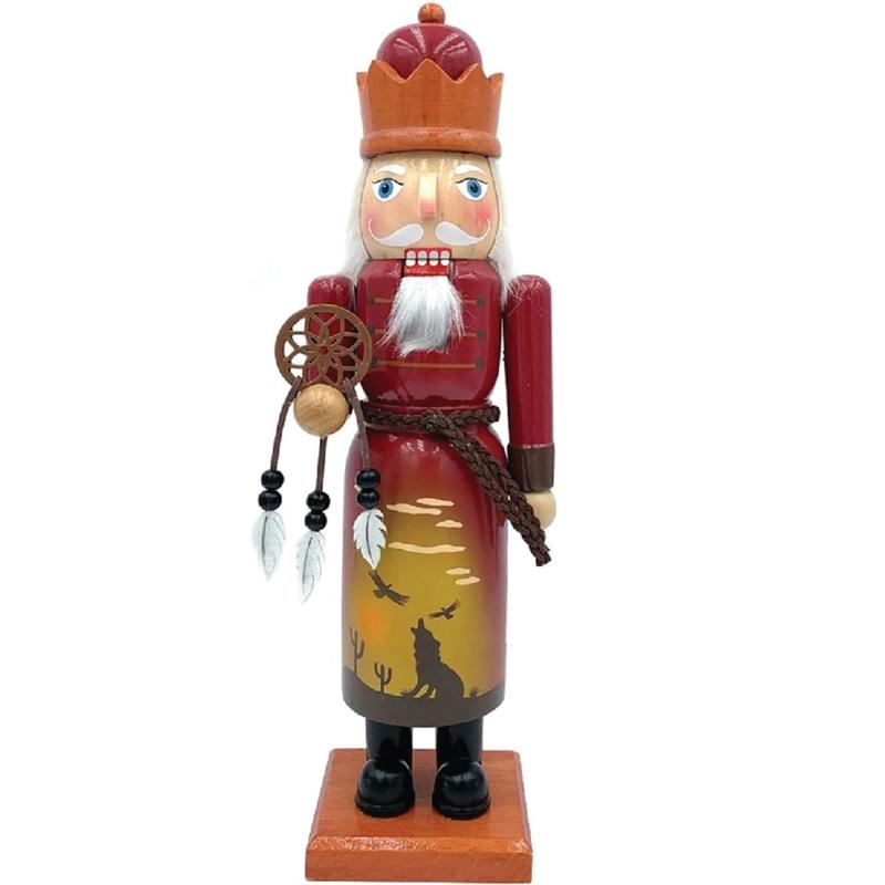 Santa's Workshop Southwest Wood Nutcracker King with Dream Catcher 14 Inch