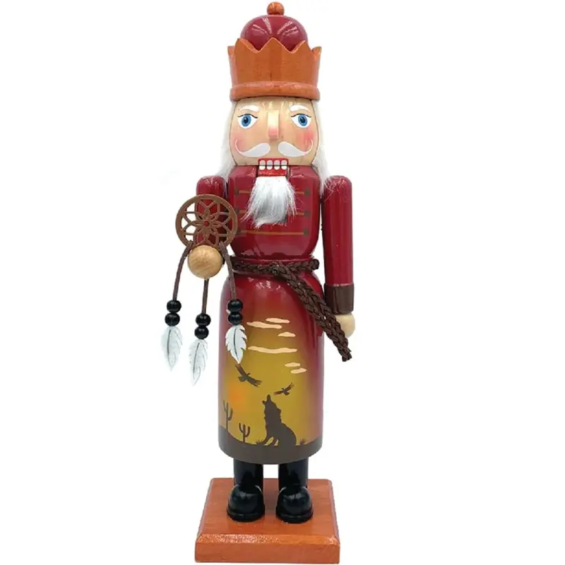 Santa's Workshop Southwest Wood Nutcracker King with Dream Catcher 14 Inch