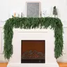 6-Ft Synthetic Norfolk Pine Garlands (2Pcs/4Pcs Options) - Real Touch Greenery, Easy-to-Hang, Nature-Infused Decoration, Christmas Aesthetic, Aesthetic Home Decor, Art Deco, Christmas Wishlist Indoor/Outdoor Home & Festive Decor