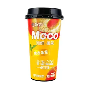 MECO Honey Valley Golden Apricot Oolong Juice Tea Drink 400ml - Zero Fat Refreshing Beverage