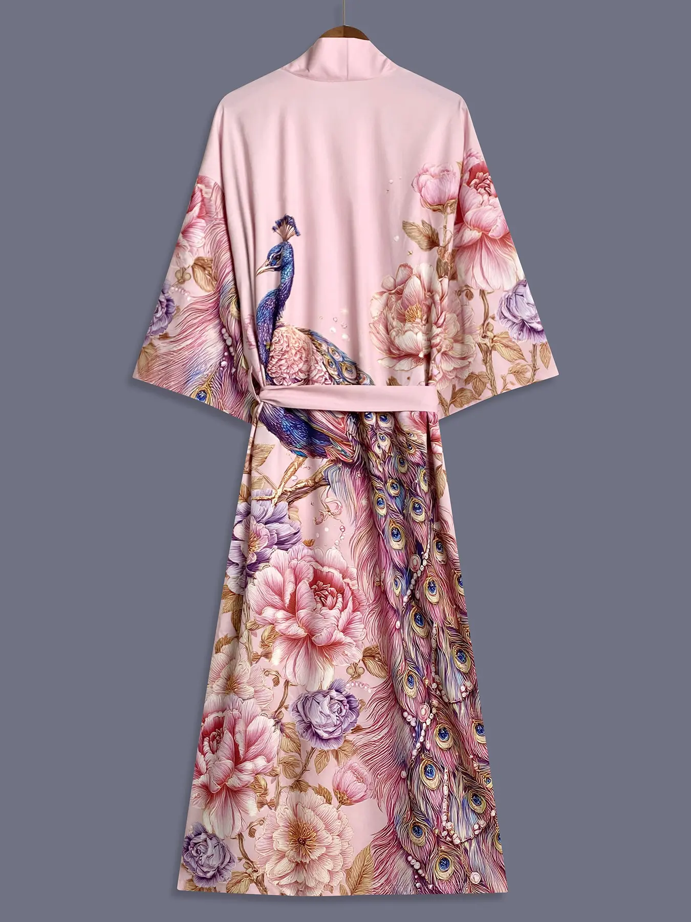 Women's Japanese Traditional Style Animal Print Kimono Jacket, Loose-Fit Oversized Floral Pattern Lightweight Outerwear, Elegant Summer Streetwear for Parties and Beach Clothes