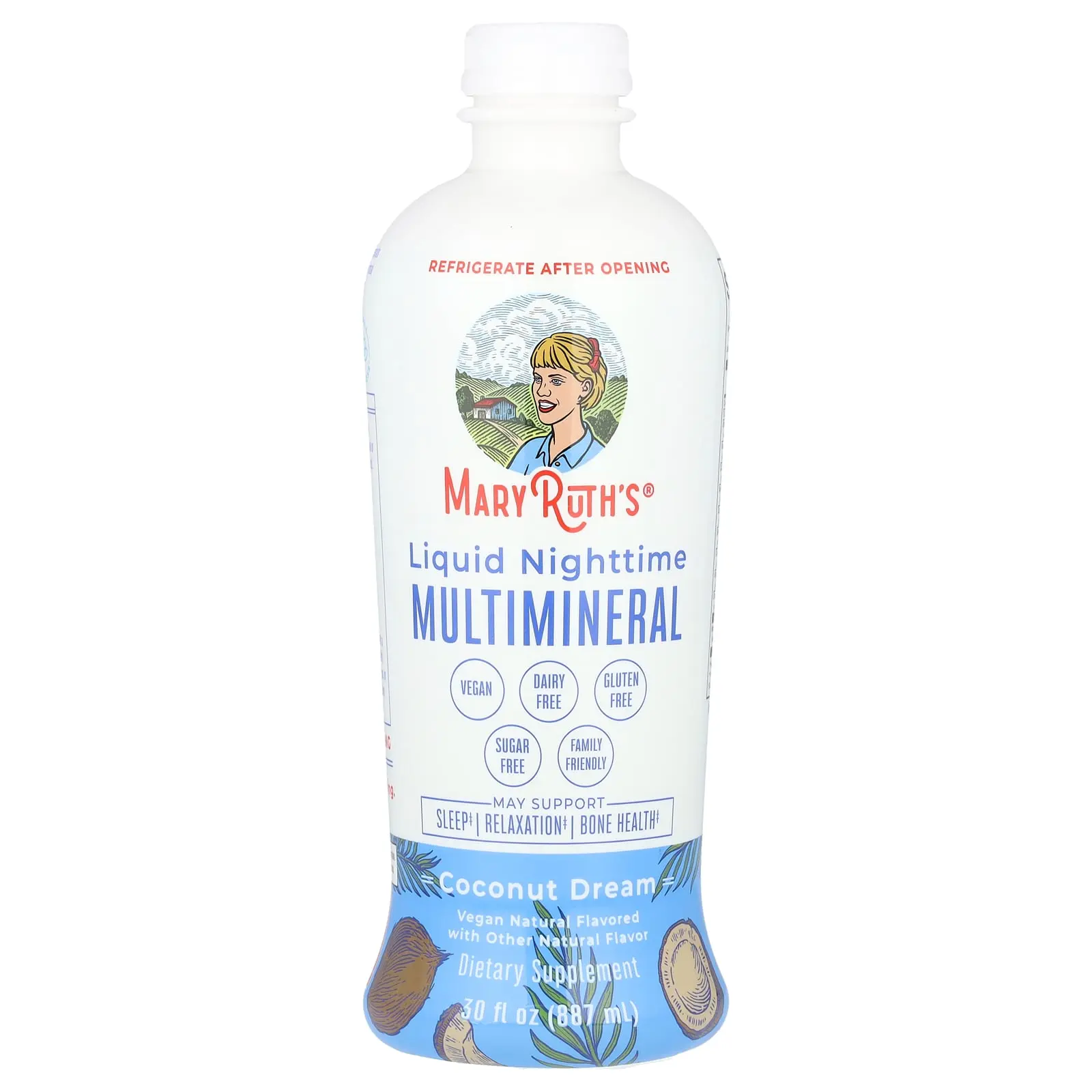MaryRuth's Liquid Nighttime Multimineral, Coconut Dream, 30 fl oz (887 ml)