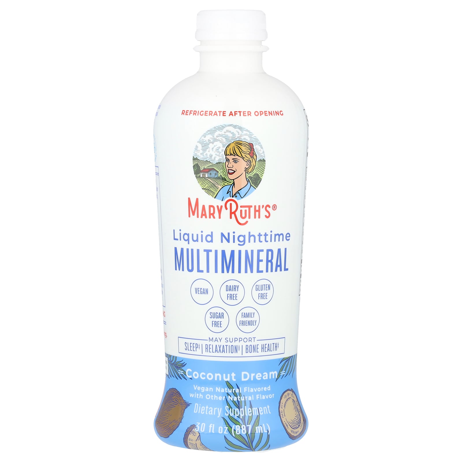 MaryRuth's Liquid Nighttime Multimineral, Coconut Dream, 30 fl oz (887 ml)