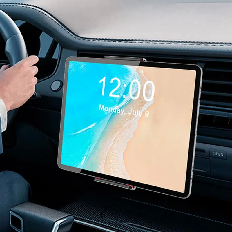 Car Slot Tablet & Phone Holder, Adjustable Thickness Car Tablet & Phone Mount Holder, Compatible with 4.7-12 Inch Tablet & Phone