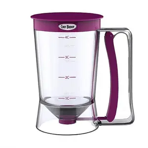 Trademark Global Pancake Batter Dispenser with Measuring Label - No Drip Dispenser Trademark Global Pancake Batter Dispenser with Measuring Label - No Drip Dispenser