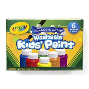 Crayola Llc Formerly Binney & Smith BIN541204 Washable Kids Paint 6 Jar Set