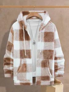 Classic Plaid Shirt, Soft Flannelette Fabric, Warm & Comfortable, Casual Style, Suitable for All Ages, Men & Women, Hoodie