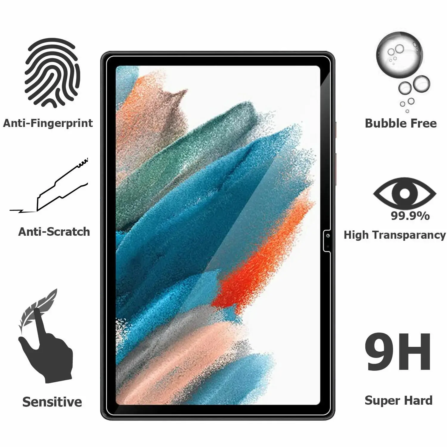 [ TEMPERED GLASS] 2 Pack For Samsung Galaxy Tab A8 10.5" (2022) Tempered Glass Screen Protector