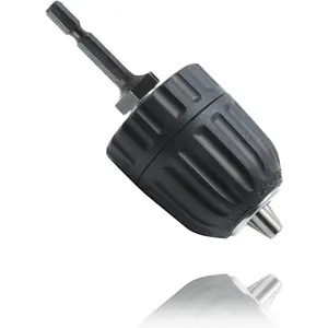 0.8-10mm Capacity Mount Keyless Drill Chuck, 3/8-24 UNF Mount Thread  Chuck Converter Conversion Tool, Quick Change Conversion Adapter with 1/4 Inch Hex Shank