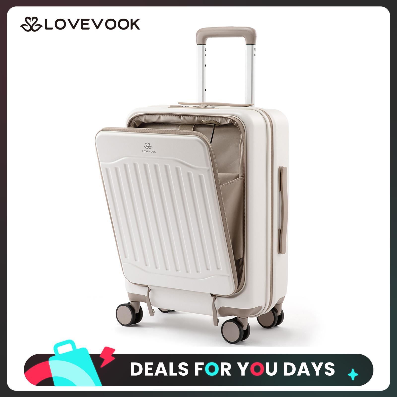 LOVEVOOK Carry on Luggage TSA Approved, PC Hard Shell Suitcases, 20-Inch Carry On Luggage with USB Port, Lightweight 6.9lb, Fits 15.6" Laptop,45L Water-Resistant Large Capacity for Travel & Business. DealsForYouDays