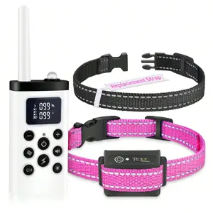 Petjoy Anti-Barking Collar, Automatic Bark & Training Collar Combo, Shock Collar for Large Dogs, Vibration, Beep, Auto Functionality