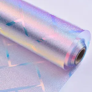 Rainbow Window Privacy Film Roll (44.5x100cm), Colorful Frosted Glass Stickers, UV Protection, Easy Remove, Static Cling, Sun Shade Film, Ideal for Doors & Windows