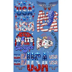 USA (2) PREMADE GANGSHEET  - 22X36  DTF TRANSFERS - DIRECT TO FILM