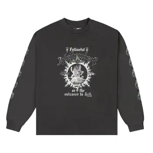 FMAB MUSTANG FLAME LONG SLEEVE SHIRT (VINTAGE GREY) *PRE ORDER*