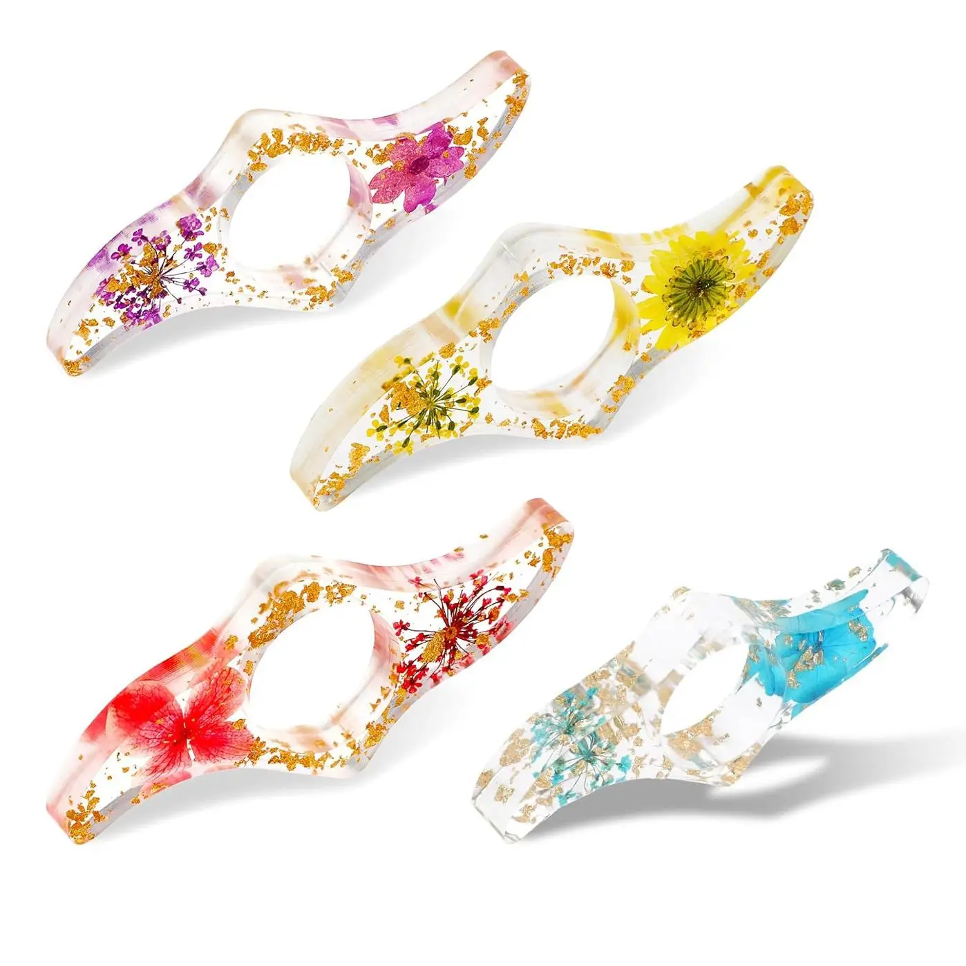 Flower Decor Book Page Holder, 1 Count Light Weight Dried Flower Design Reading Thumb Holder, Reading Accessories for Teachers Students, School Suppli