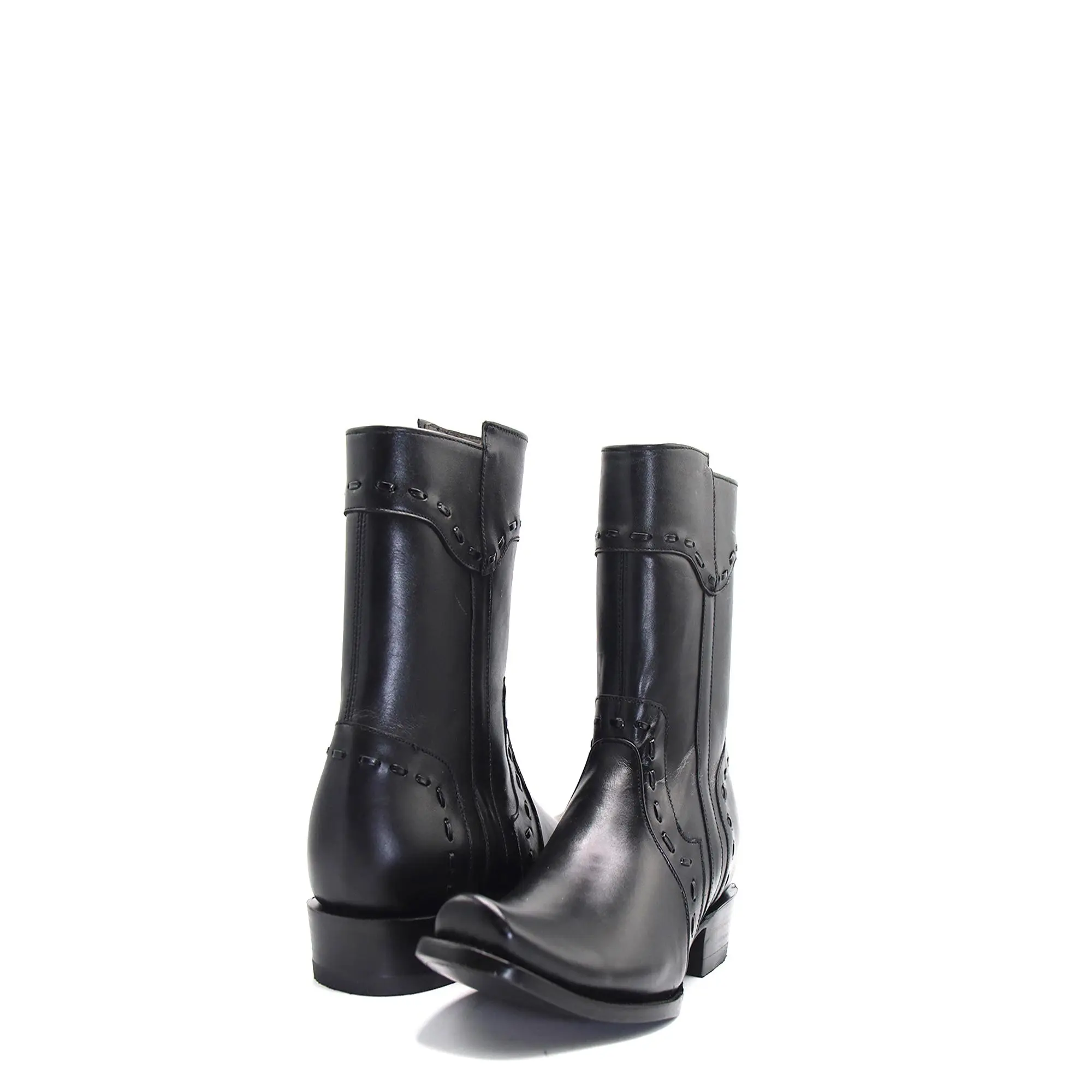 VS30060 - Vaquero Signature Men's Dubai Toe Zipper Boots Flor Entera Black