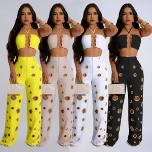 Style Sexy Ripped Fitted Two-Piece Nightclub Outfit Style Sexy Ripped Fitted Two-Piece Nightclub Outfit