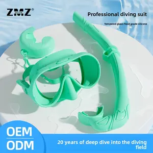 New professional snorkeling set scuba diving goggles wet silicone snorkel anti-fog high definition diving goggles set