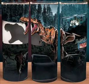 Jurassic Park 90s Dinosaur Collection Cup Mug Tumbler 20oz Drinkware Stainless Steel Insulated