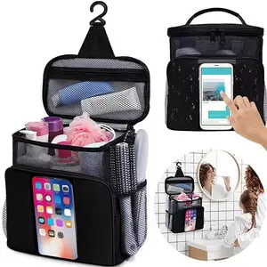 Portable Shower Bag with Hook, Travel Beach Storage Bag, Hanging Makeup Wash Bag, Camping Outdoor Storage Bag, School Supplies Gift